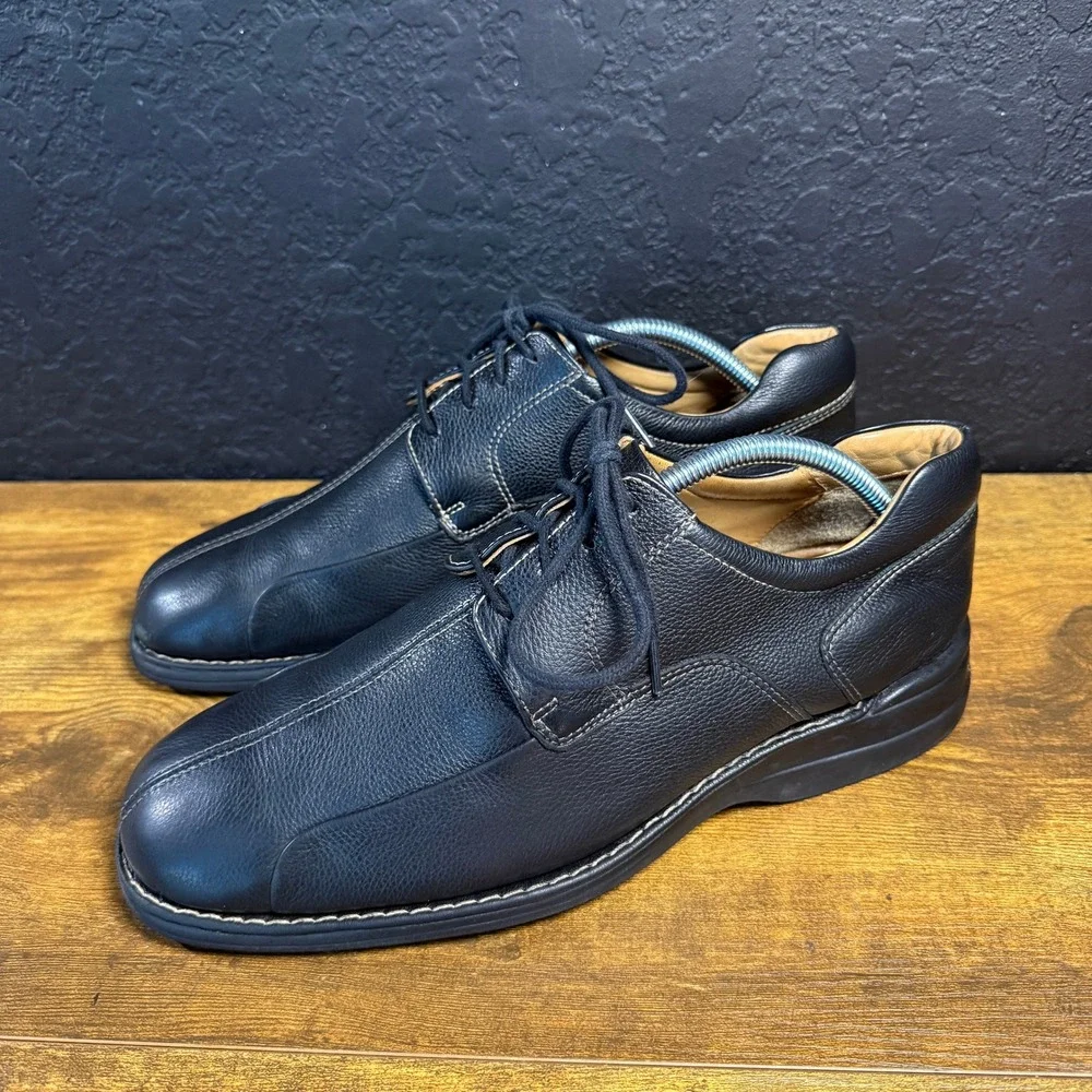 Johnston‎ & Murphy XC4 20-7222 Black Grain Leather Dress Shoes Mens 8.5W